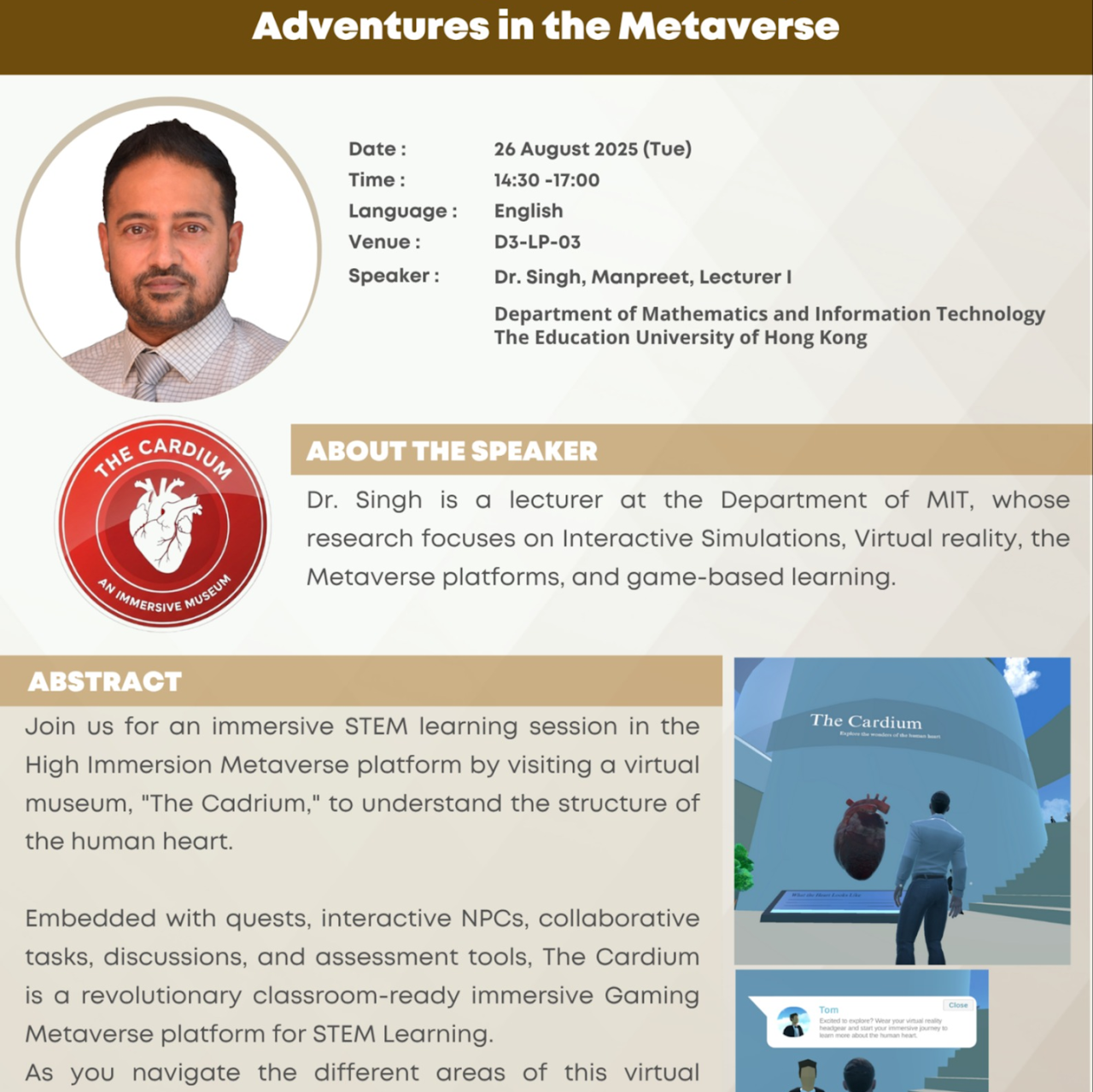 Revolutionising STEM Learning: RPG Adventures in the Metaverse poster