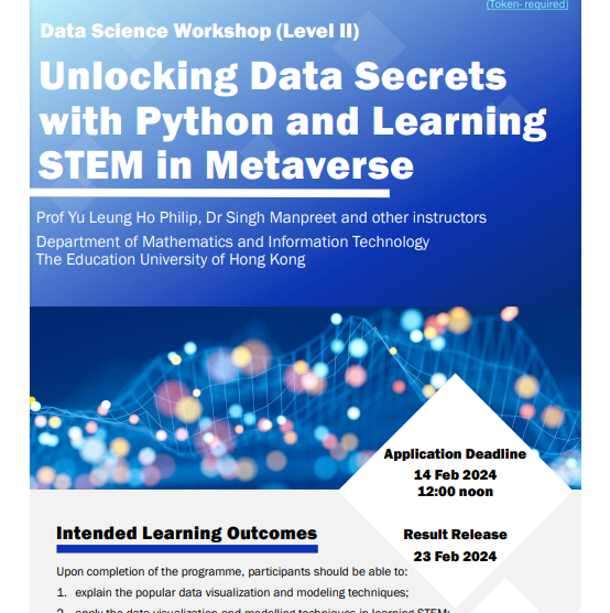 Unlocking Data Secrets with Python and Learning STEM in Metaverse poster